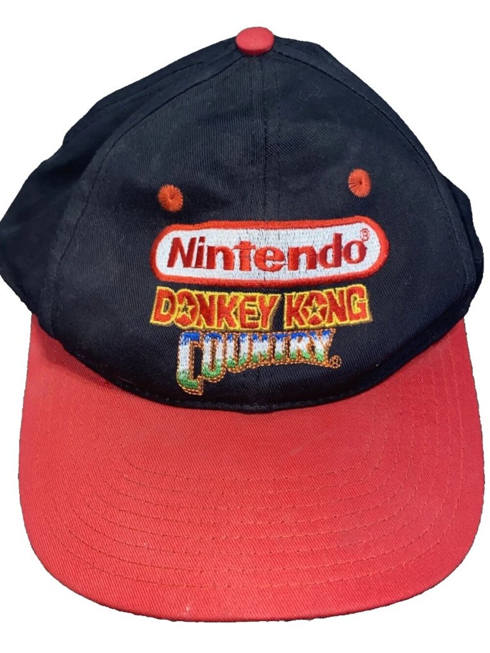 VTG 90s Nintendo Donkey Kong Country SNES Promo Snapback Hat Cap HTF